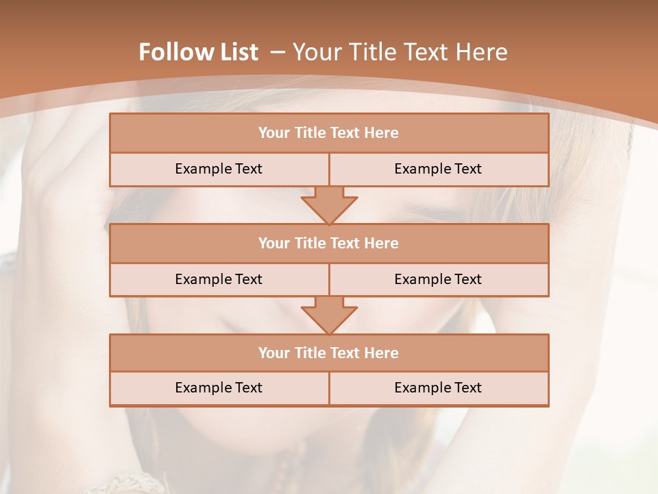 Portrait Healthy Girl PowerPoint Template