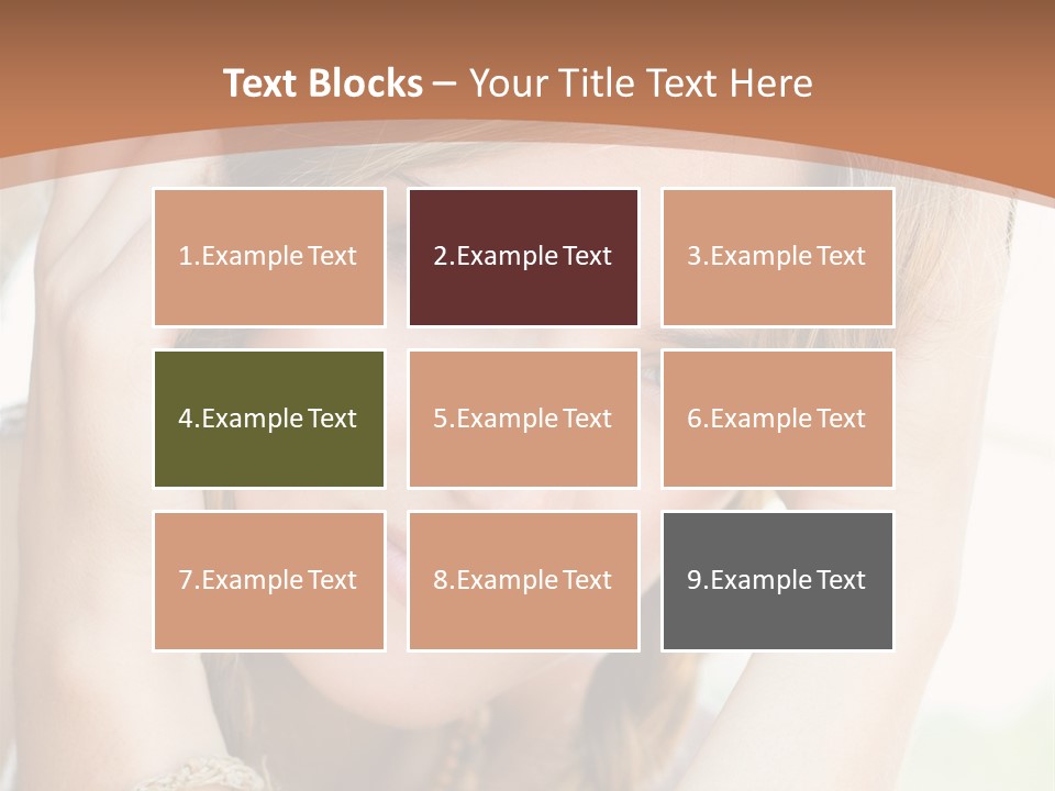 Portrait Healthy Girl PowerPoint Template