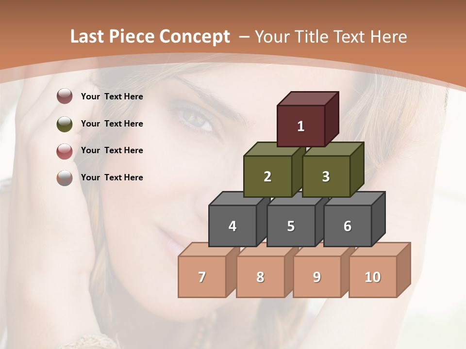 Portrait Healthy Girl PowerPoint Template