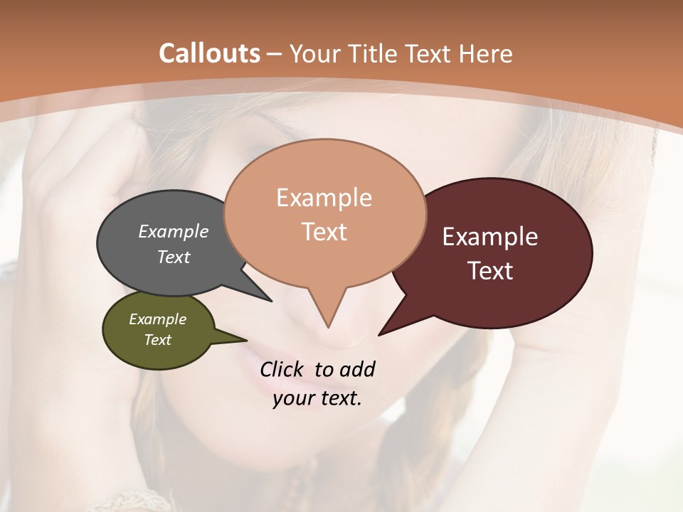 Portrait Healthy Girl PowerPoint Template