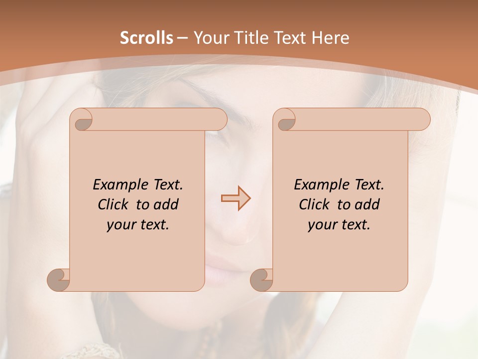 Portrait Healthy Girl PowerPoint Template