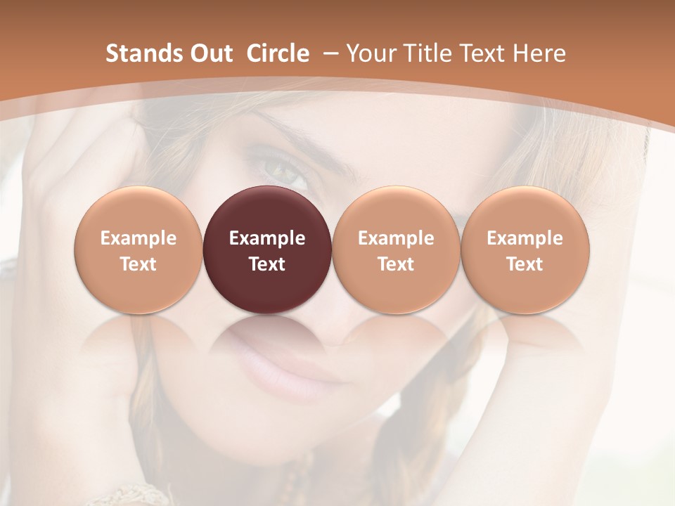 Portrait Healthy Girl PowerPoint Template