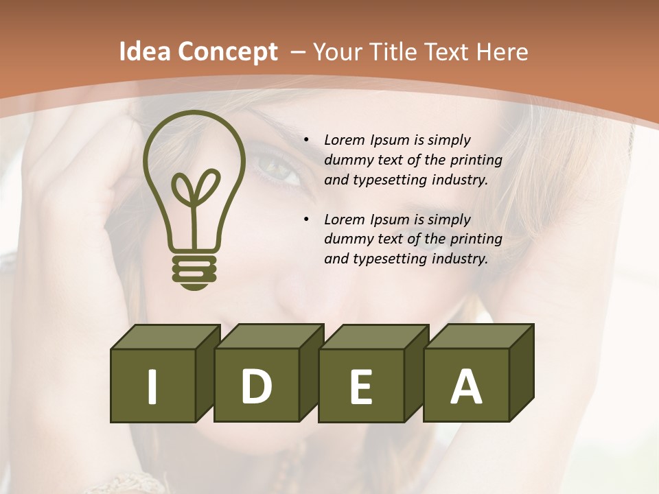 Portrait Healthy Girl PowerPoint Template