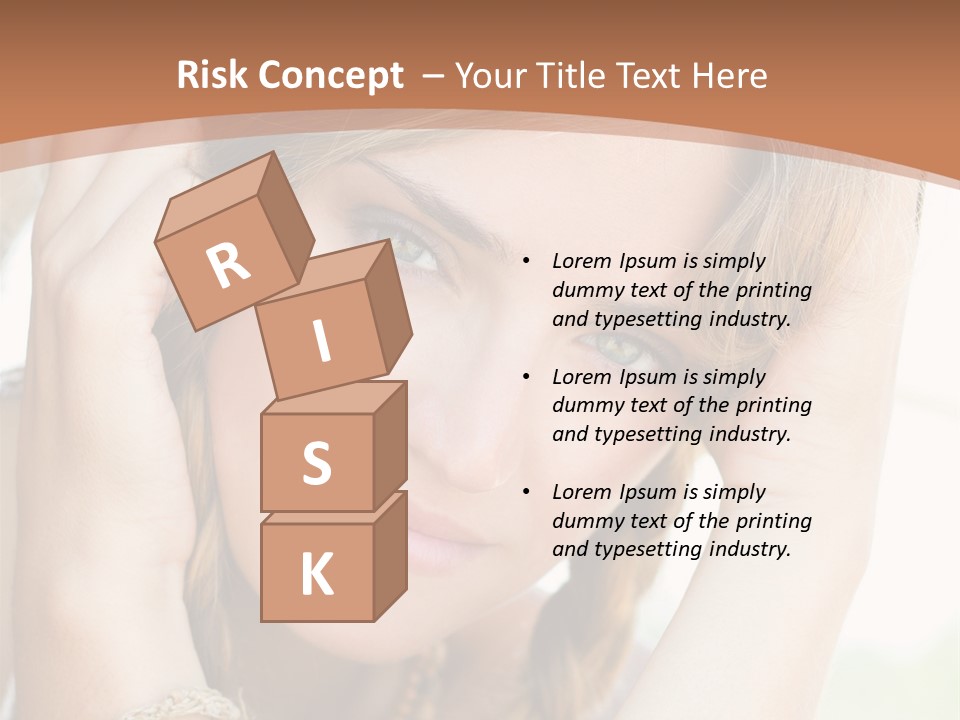 Portrait Healthy Girl PowerPoint Template