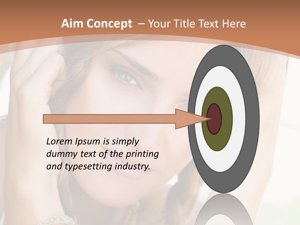 Portrait Healthy Girl PowerPoint Template