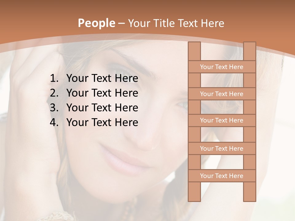 Portrait Healthy Girl PowerPoint Template