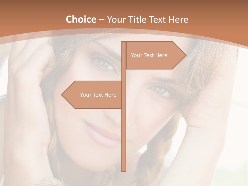 Portrait Healthy Girl PowerPoint Template