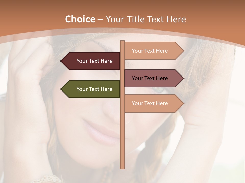 Portrait Healthy Girl PowerPoint Template