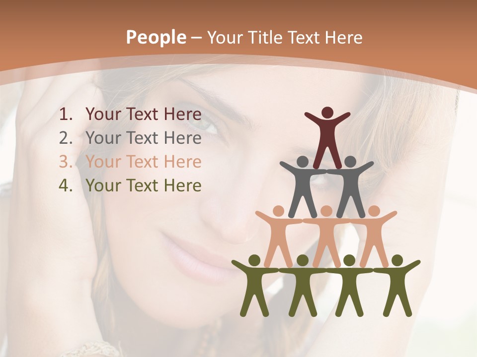 Portrait Healthy Girl PowerPoint Template