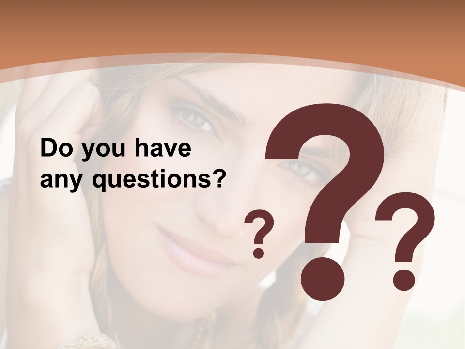 Portrait Healthy Girl PowerPoint Template