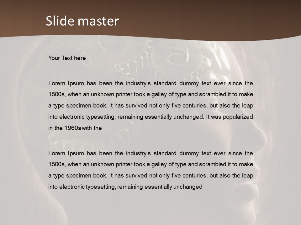 Isolated Intelligence Black PowerPoint Template