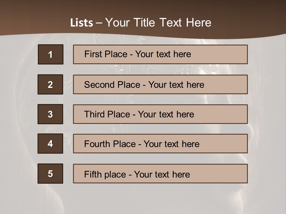 Isolated Intelligence Black PowerPoint Template