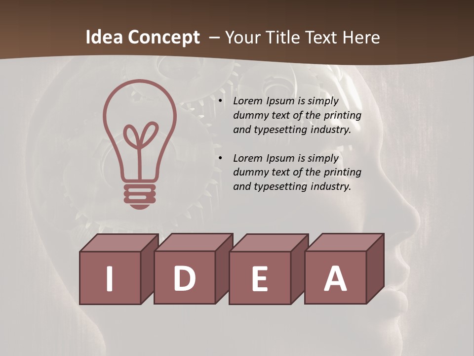 Isolated Intelligence Black PowerPoint Template