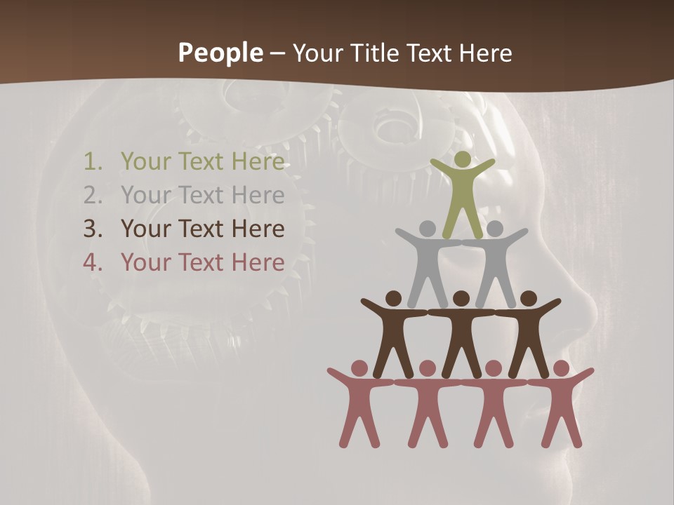 Isolated Intelligence Black PowerPoint Template