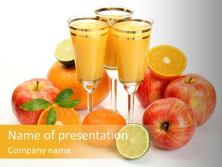 Orange Fresh Liquid PowerPoint Template