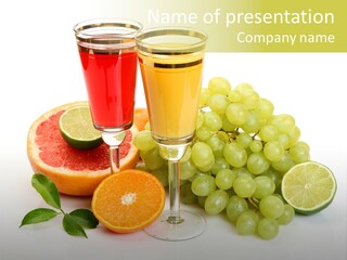 Cluster Grapes Thirst PowerPoint Template