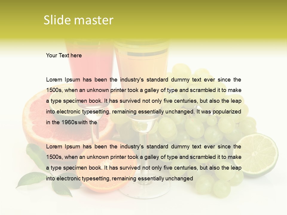 Cluster Grapes Thirst PowerPoint Template