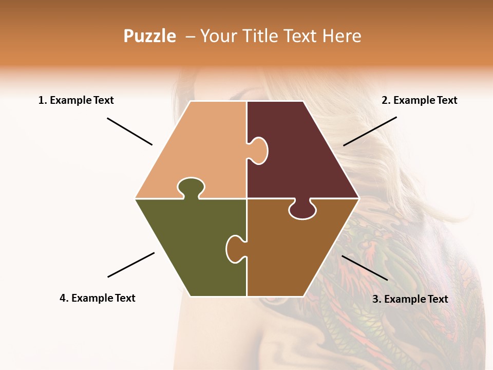 Stylish Tattoo Lady PowerPoint Template