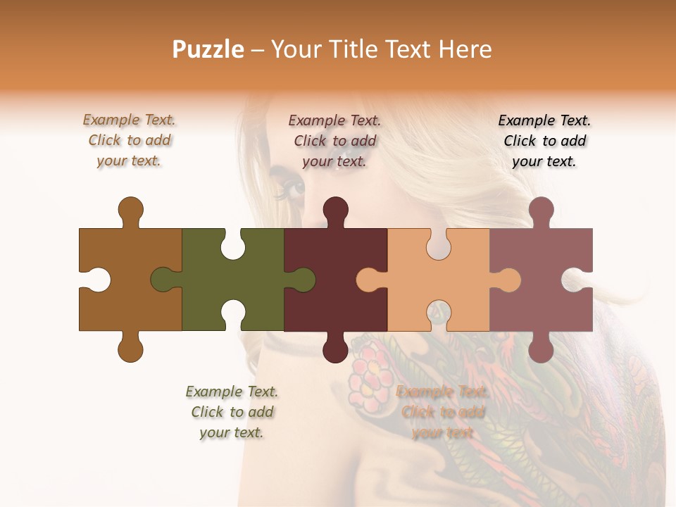 Stylish Tattoo Lady PowerPoint Template