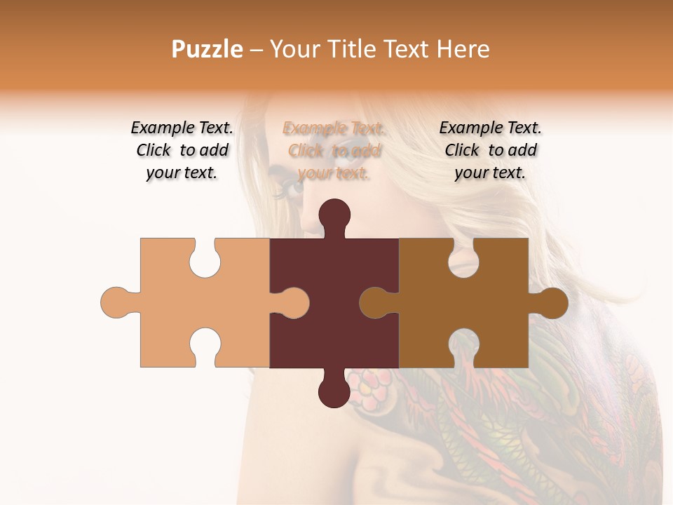 Stylish Tattoo Lady PowerPoint Template