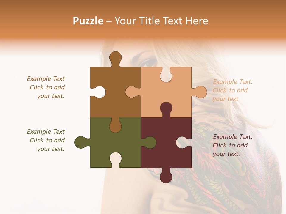 Stylish Tattoo Lady PowerPoint Template