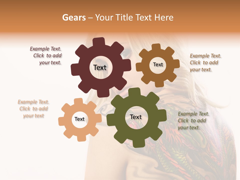 Stylish Tattoo Lady PowerPoint Template