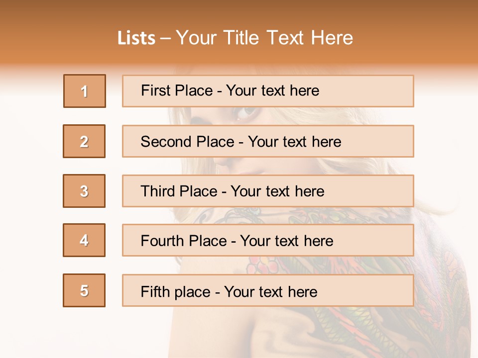 Stylish Tattoo Lady PowerPoint Template