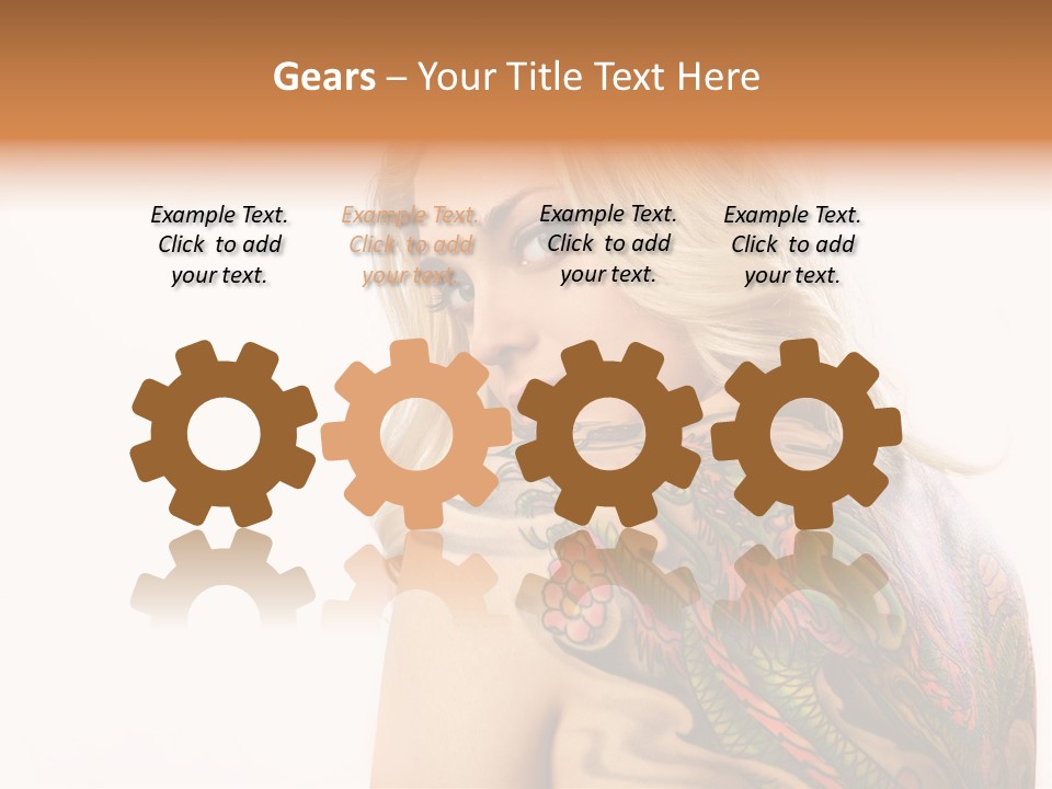 Stylish Tattoo Lady PowerPoint Template