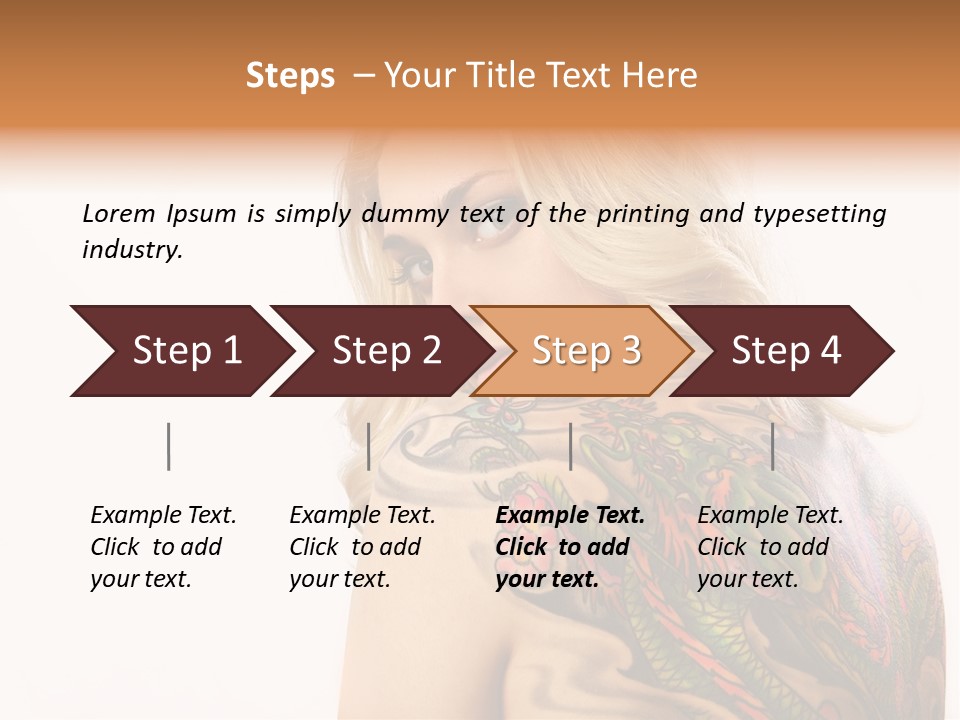 Stylish Tattoo Lady PowerPoint Template