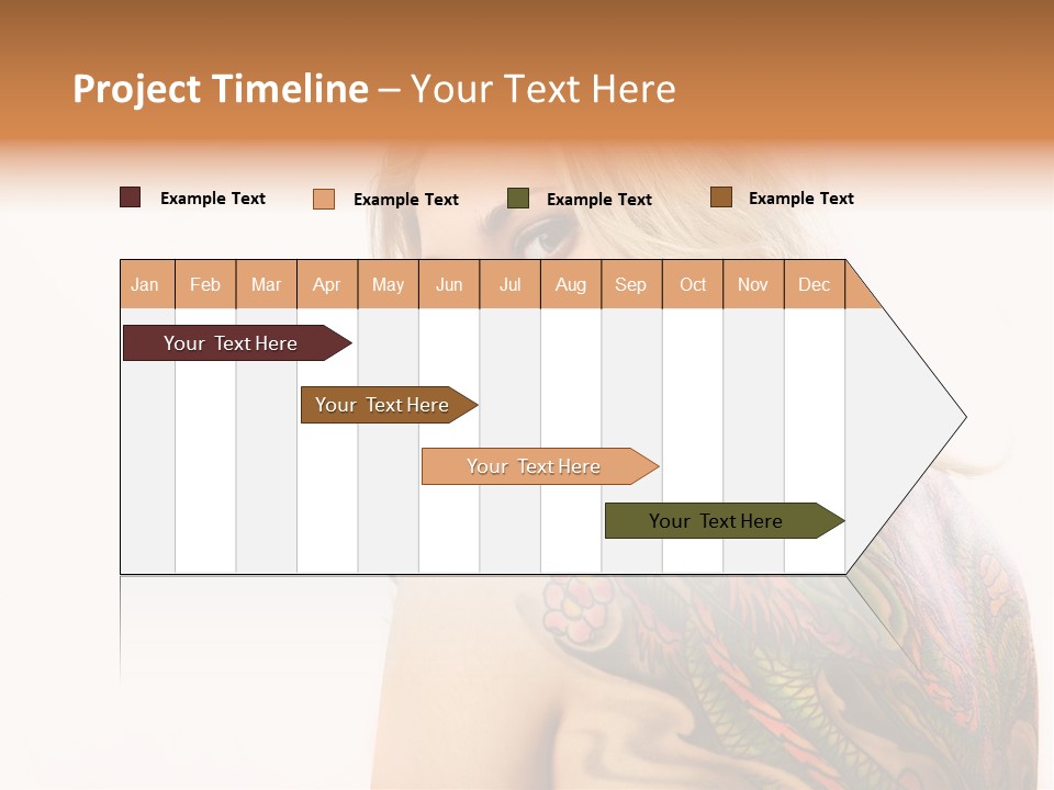 Stylish Tattoo Lady PowerPoint Template