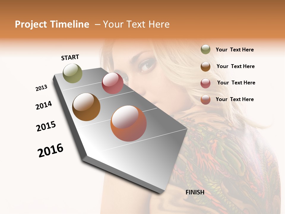 Stylish Tattoo Lady PowerPoint Template