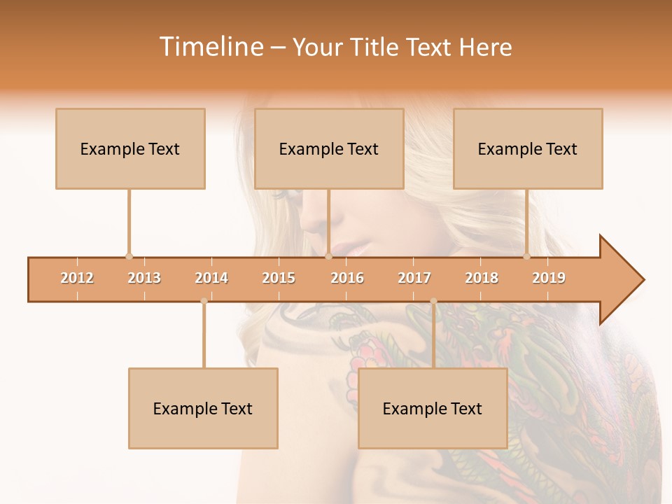 Stylish Tattoo Lady PowerPoint Template