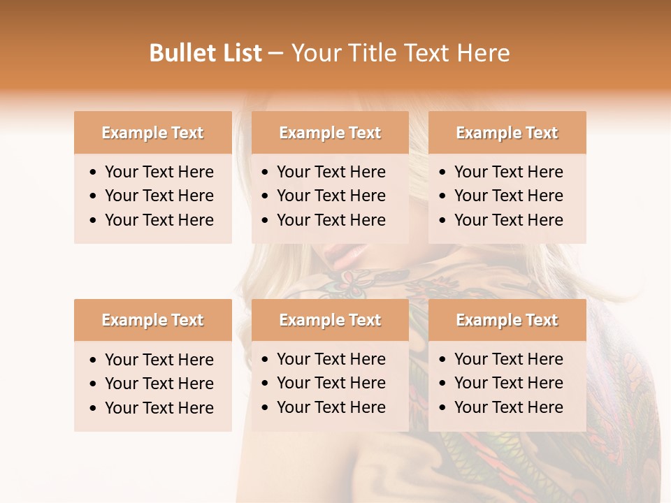 Stylish Tattoo Lady PowerPoint Template