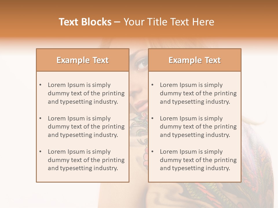 Stylish Tattoo Lady PowerPoint Template