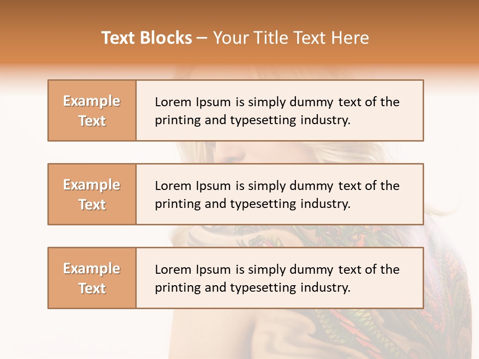 Stylish Tattoo Lady PowerPoint Template