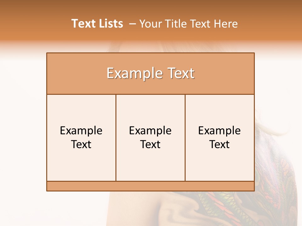 Stylish Tattoo Lady PowerPoint Template