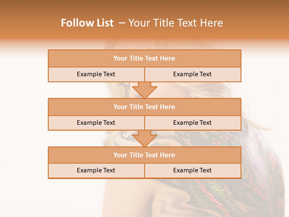 Stylish Tattoo Lady PowerPoint Template