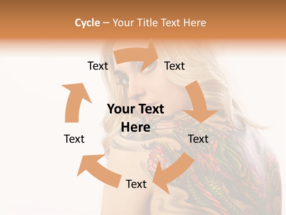 Stylish Tattoo Lady PowerPoint Template