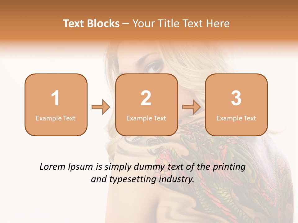 Stylish Tattoo Lady PowerPoint Template