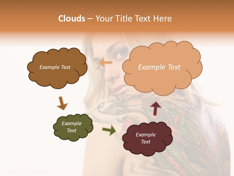 Stylish Tattoo Lady PowerPoint Template