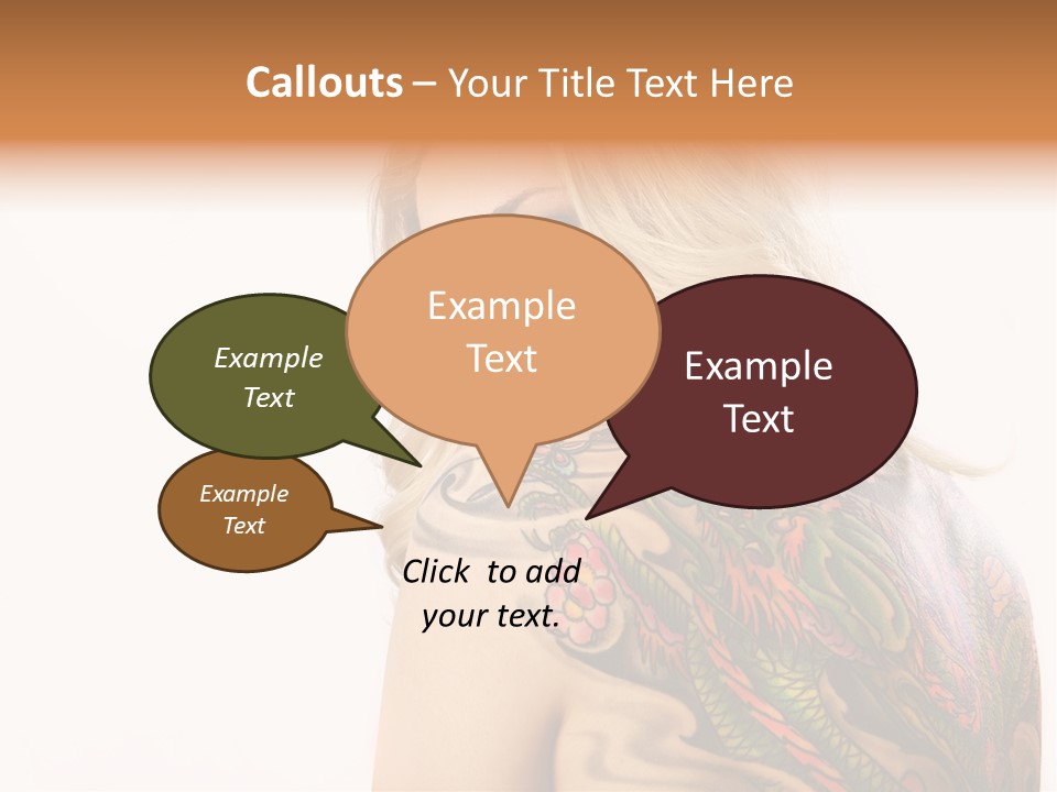 Stylish Tattoo Lady PowerPoint Template