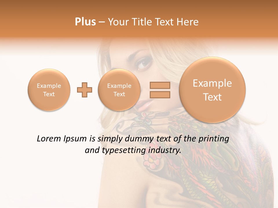 Stylish Tattoo Lady PowerPoint Template