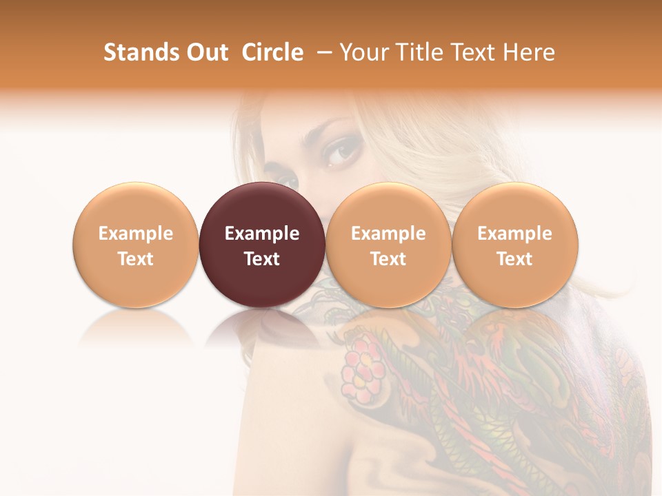 Stylish Tattoo Lady PowerPoint Template