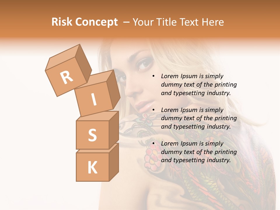 Stylish Tattoo Lady PowerPoint Template