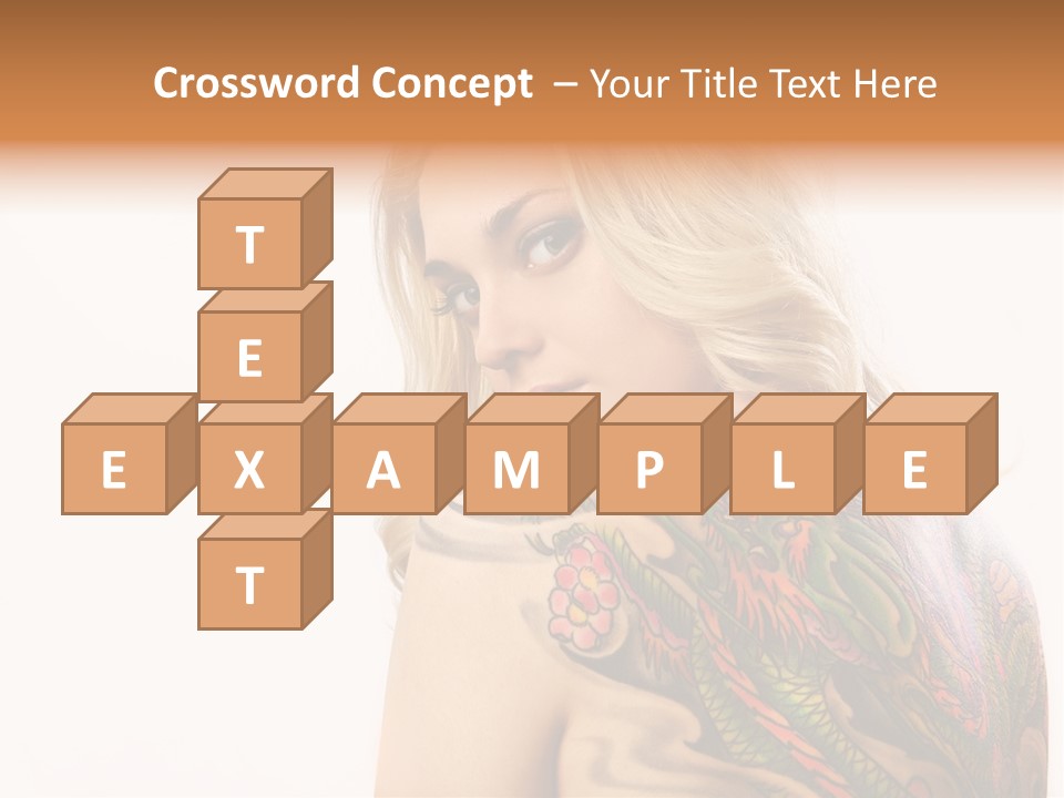 Stylish Tattoo Lady PowerPoint Template