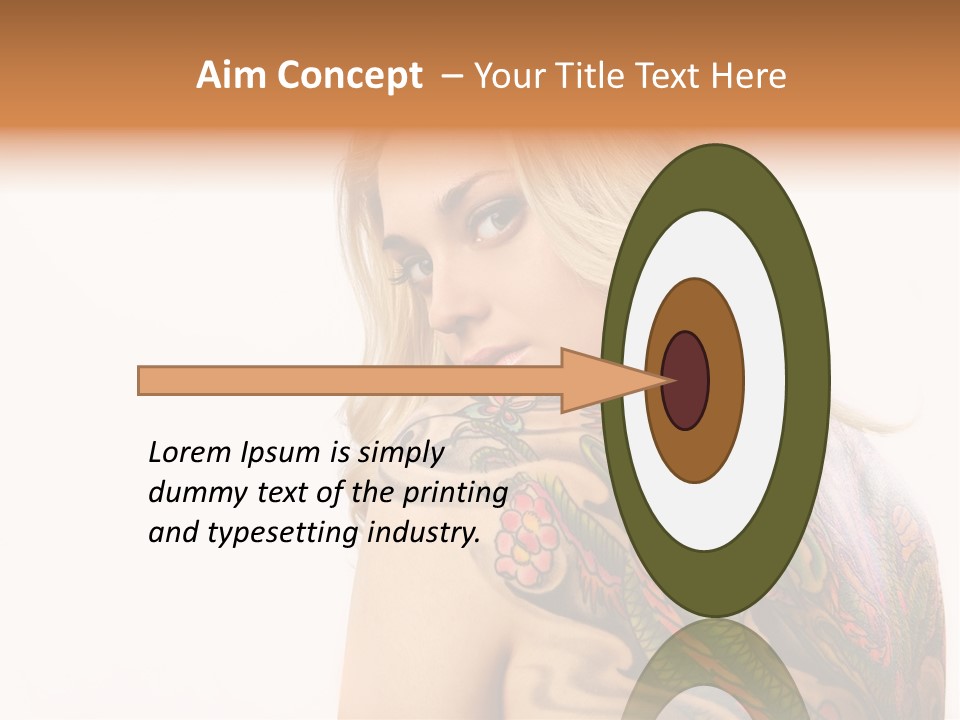 Stylish Tattoo Lady PowerPoint Template