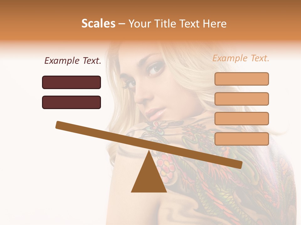 Stylish Tattoo Lady PowerPoint Template