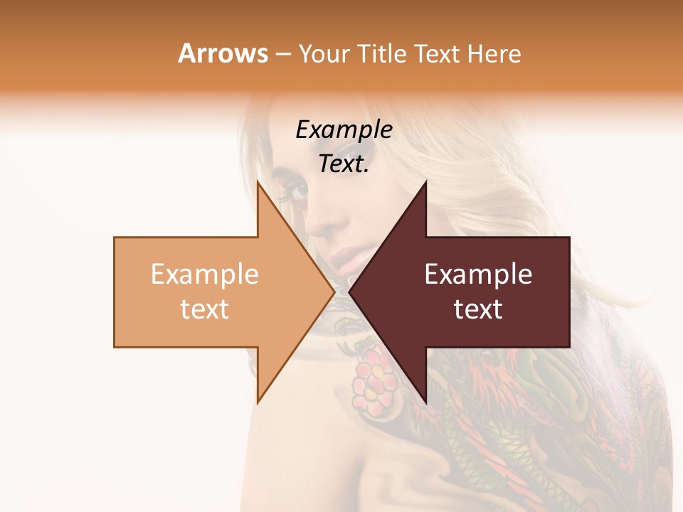 Stylish Tattoo Lady PowerPoint Template