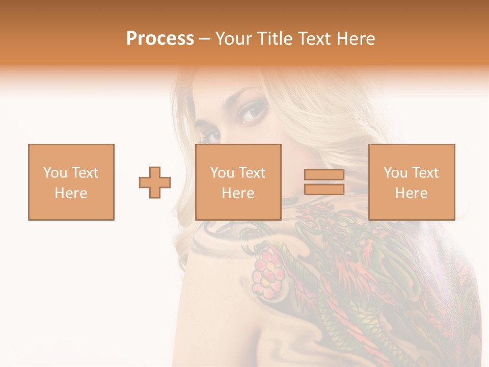 Stylish Tattoo Lady PowerPoint Template