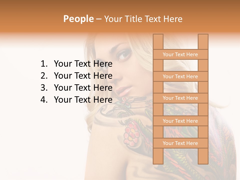 Stylish Tattoo Lady PowerPoint Template